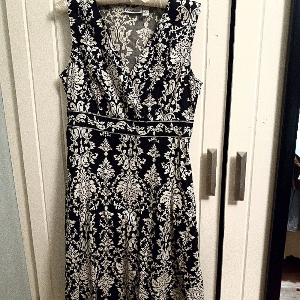 Croft & Barrow damask-print dress